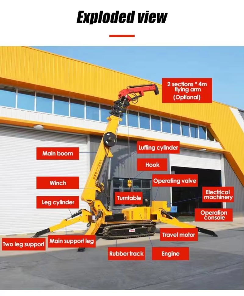 8T 유압식 스파이더 크레인 중장비 미니 크롤러 크레인 - Heavy Equipment Handling 리뷰 및 가격